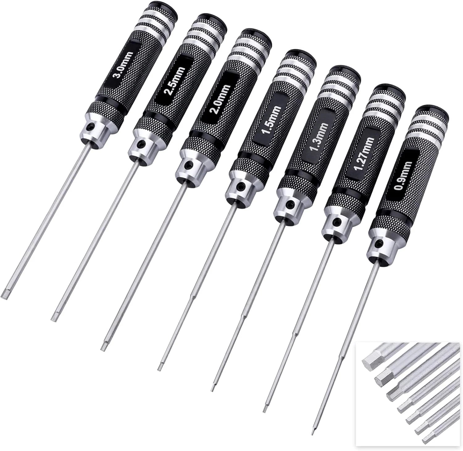 7Pcs Hex Screwdriver Set 0.9Mm 1.27Mm 1.3Mm 1.5Mm 2.0Mm 2.5Mm 3.0Mm Hex Driver