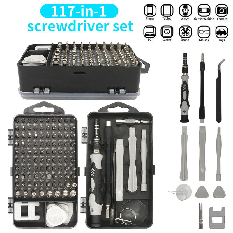 117 In 1 Magnetic Precision Screwdriver Set Pc Phone Electronics Repair Device