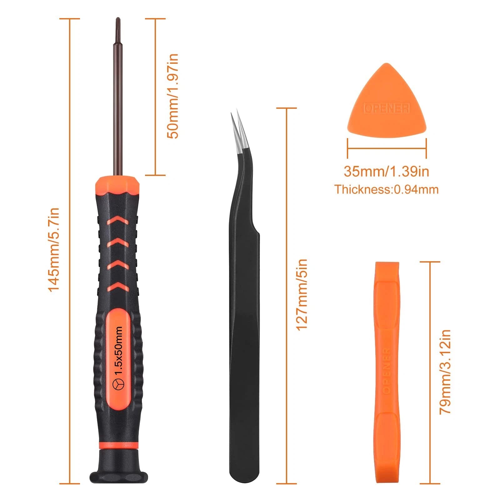 6-Piece Screwdriver Kit for Switch Console Repair with Triwing & Phillips Tools