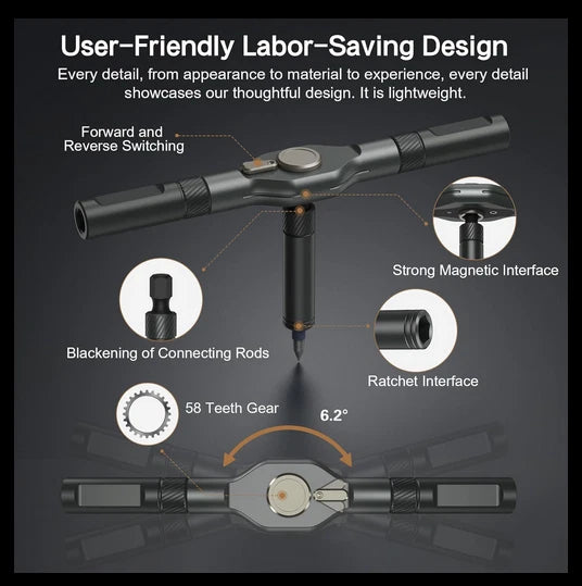 42 in 1 Magnetic Screwdriver Set DIY Ratchet Screwdriver Set, Multi Bit Magneti