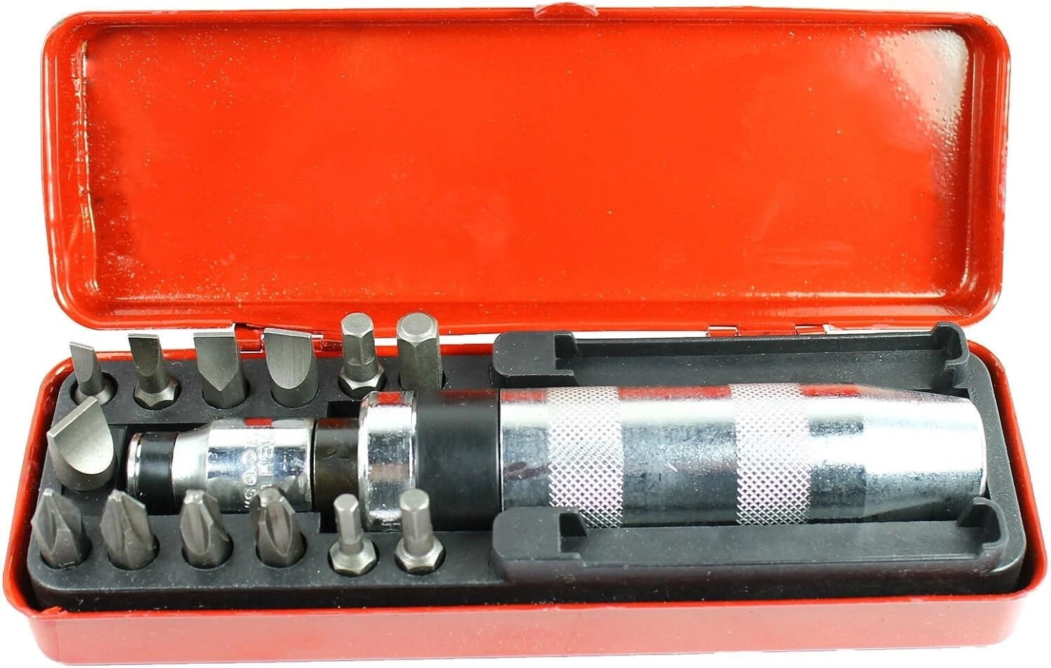 14 Pc 1/2" Heavy Duty Impact Screwdriver Driver Set SAE Reversible w/ Metal Case