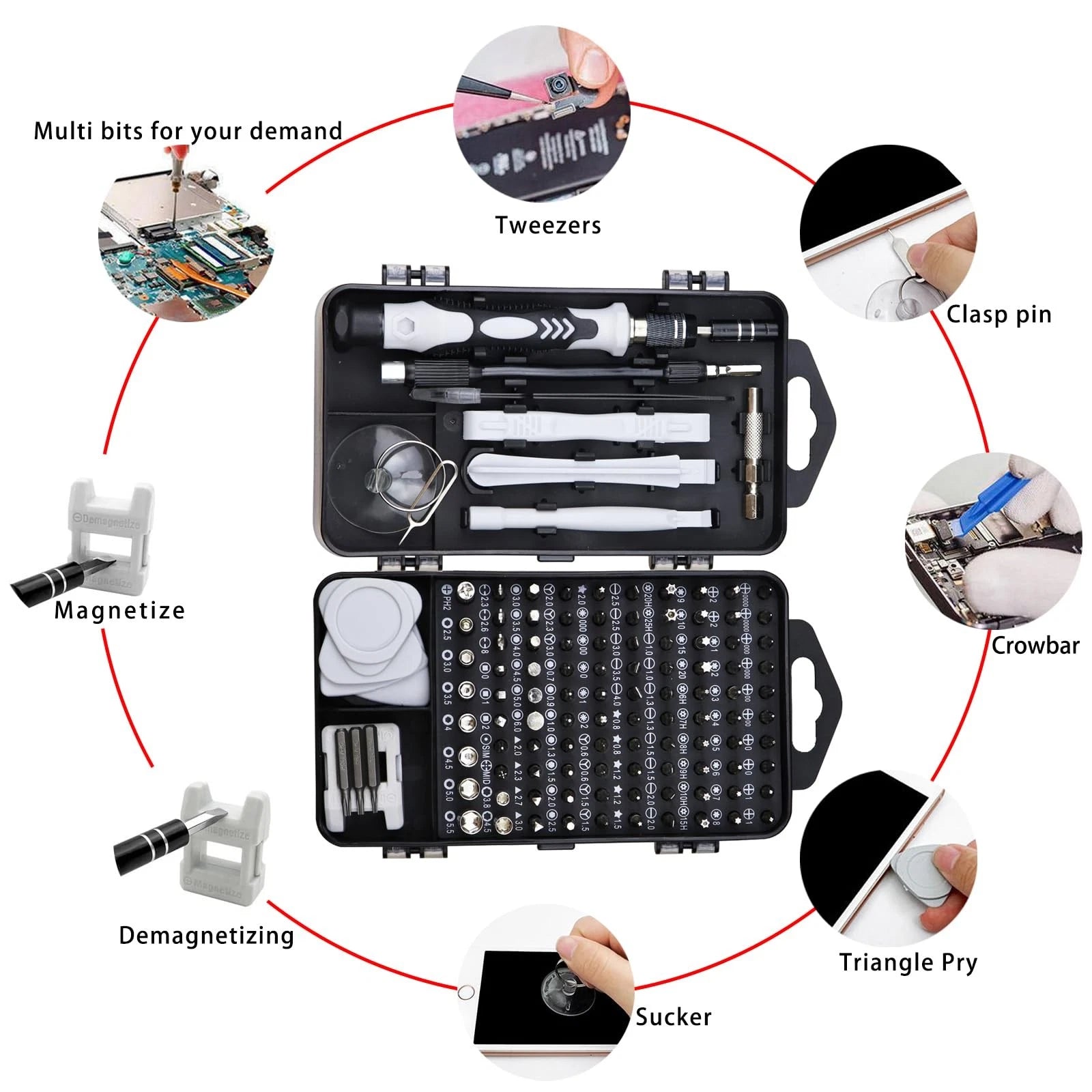 122 in 1 Precision Screwdriver Set Magnetic Professional Computer Repair Tool...