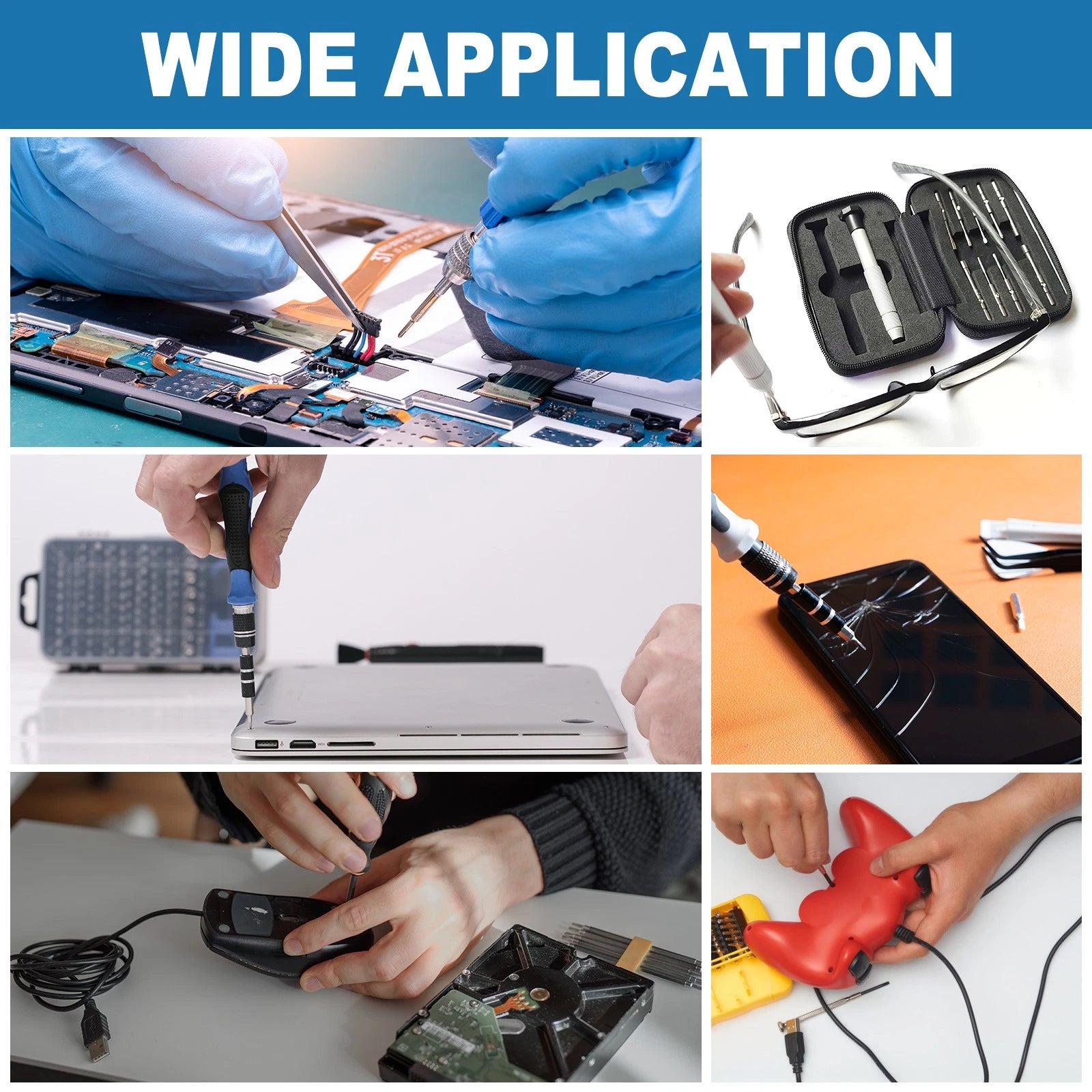 123 in 1 Magnetic Precision Screwdriver Set Electronics Repair Tools Kit, Red