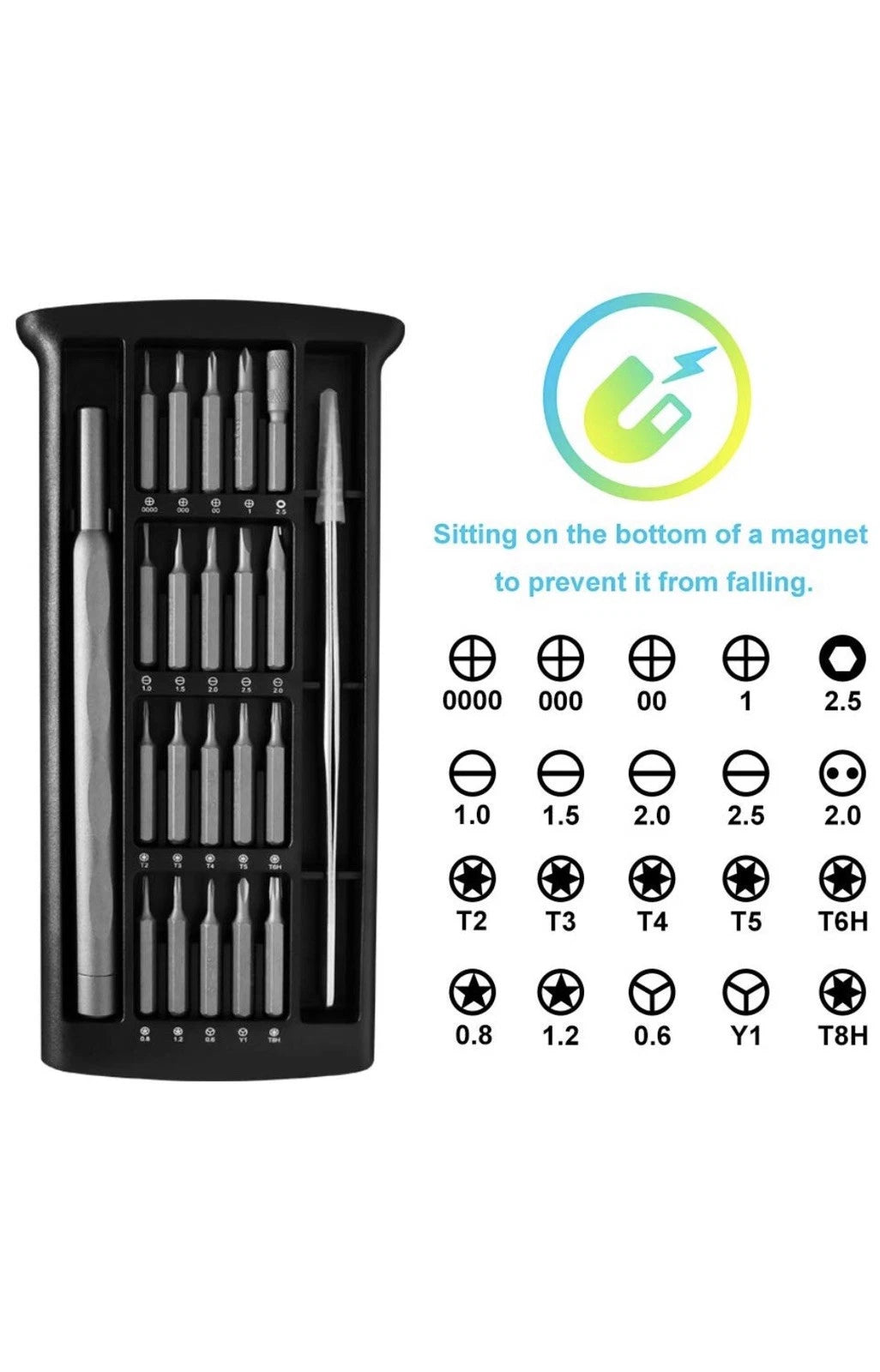 Screwdriver Set 22PC Magnetic for Eyeglasses Sunglasses optical Repair Tool Kit