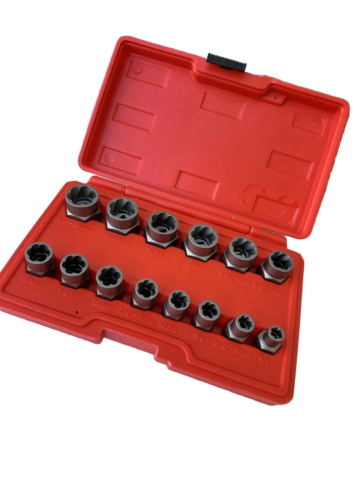 14pcs 3/8" Drive Impact Bolt Extractor Set Nut Remover Extraction Socket Cr-MO