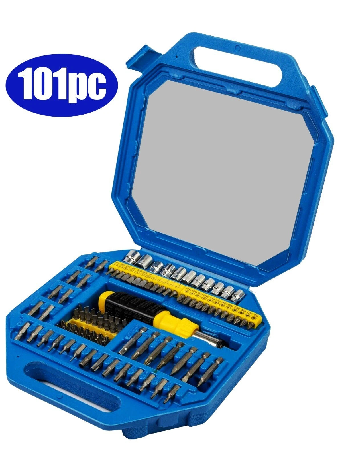 101 Pcs Pro Screwdriver Socket Set Metric Bit Driver Set Ratchet Torx Hex Wrench