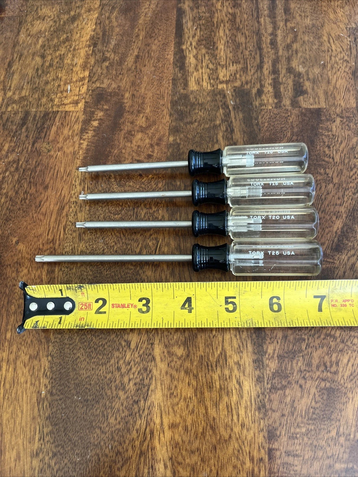 Vintage Craftsman Torx Screwdriver Set of (4) T10-T25 WF Series USA
