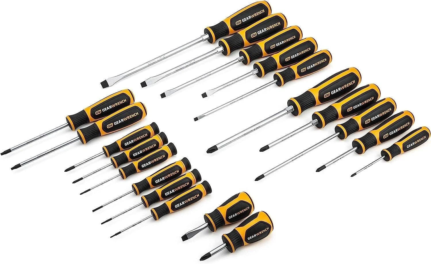20 Pc. Phillips/Slotted/Torx Dual Material Screwdriver Set - 80066H