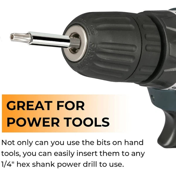 33 Tamper Proof Security Torq Hex Star Spanner Tri Wing Screwdriver Tool Set