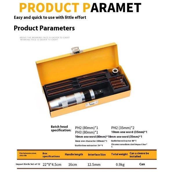 Impact Driver Screwdriver Hand Tools Portable For Loosening Bolts Remove