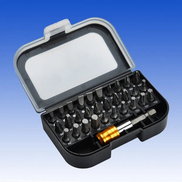 31pcs Screwdriver Bit Sets Vanadium Steel Assortment Set Square Screw Bits