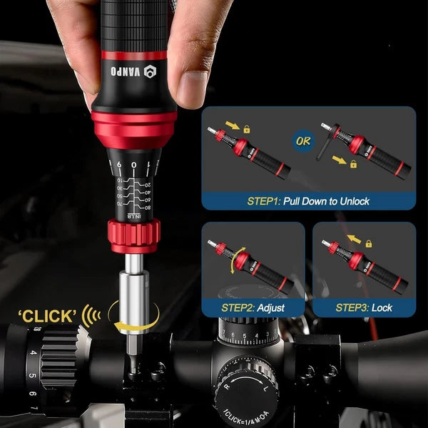 64-Piece Precision Torque Screwdriver Set 10-80 in-lb for Electronics & DIY