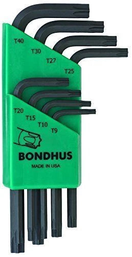 Bondhus TLXS8 8 Piece Short Torx Key Set T9-T40
