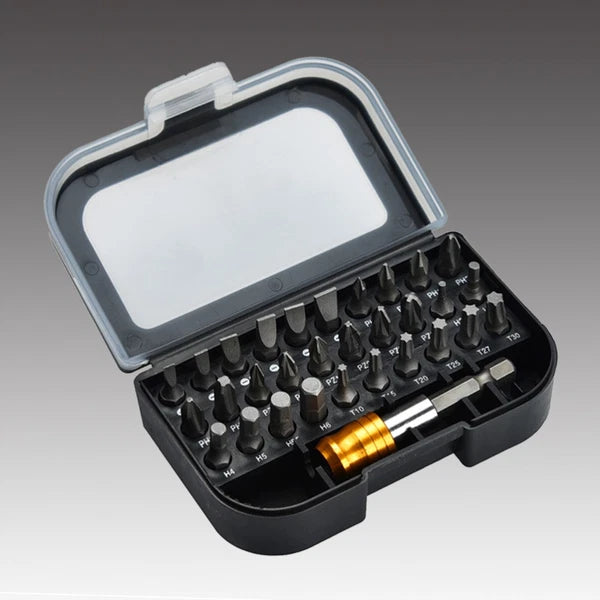 31pcs Screwdriver Bit Sets Vanadium Steel Assortment Set Square Screw Bits