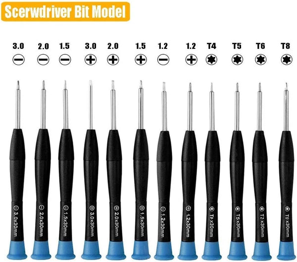 12 Piece Screwdriver Set Precision Tools For Electronics And Computer Repair