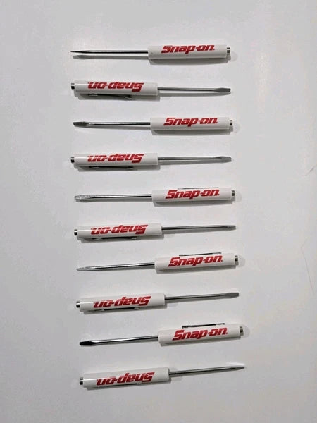 10X white Snap on tools PROMO pocket screwdrivers magnet end + Free Gift Lanyard