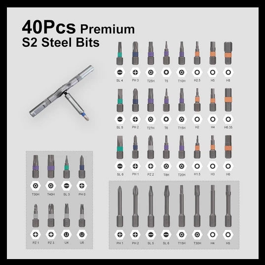 42 in 1 Magnetic Screwdriver Set DIY Ratchet Screwdriver Set, Multi Bit Magneti