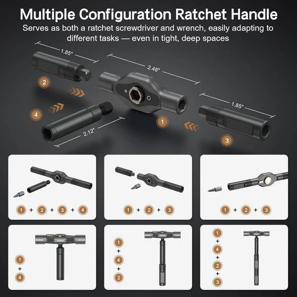 42 in 1 Magnetic Screwdriver Set, DIY Ratchet Screwdriver Set, Multi Bit Magneti
