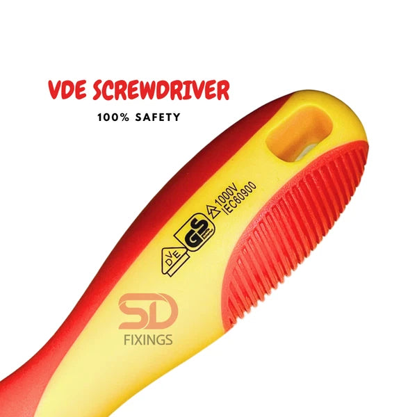 SET 10pcs Phillips&Slotted Magnetic Tip Precision VDE Test Insulated Screwdriver