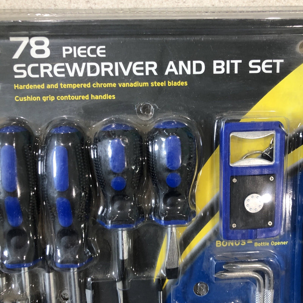 GTV 78 Piece Screw Driver & Bit Set - NEW