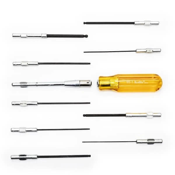Xcelite 99Ps40bpn Prec. Screwdriver Set,Ball Hex,Sae,11Pcs