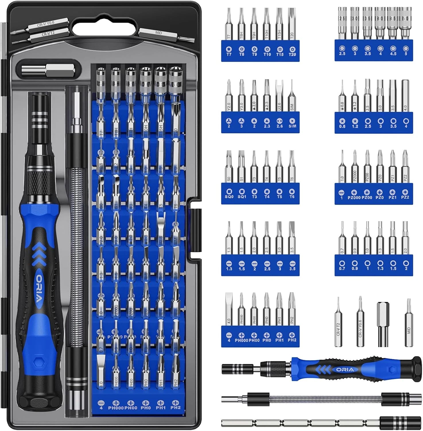 ORIA Precision Screwdriver Set, 61 in 1 Small Screwdriver Set with 57 Precision
