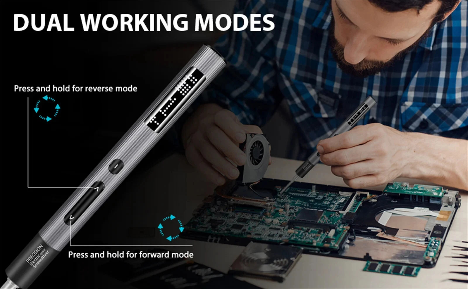 Precision Electric Screwdriver Set 59 in 1 Repair Tool Kit with 54 Magnetic Bits