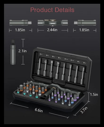 42 in 1 Magnetic Screwdriver Set DIY Ratchet Screwdriver Set, Multi Bit Magneti