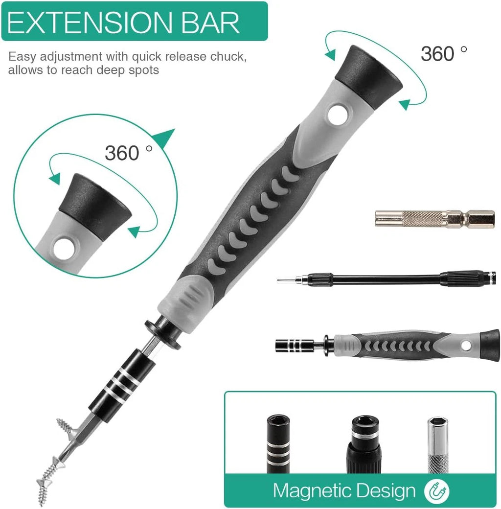 Precision Screwdriver Set, 130 in 1 Screwdriver Kit with 120 Screwdriver Bits(11