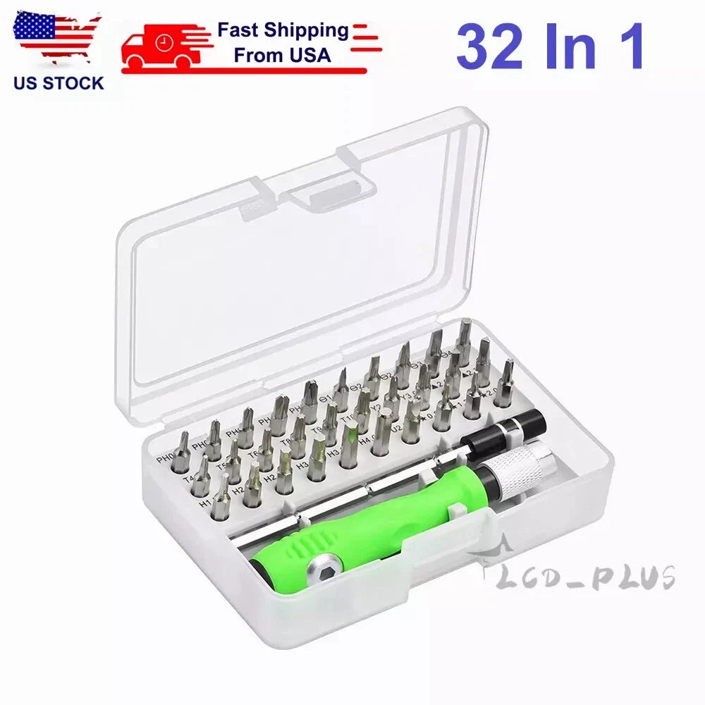 32 in 1 Small Magnetic Screwdriver Set Torx Driver Professional Repair Tool Kit