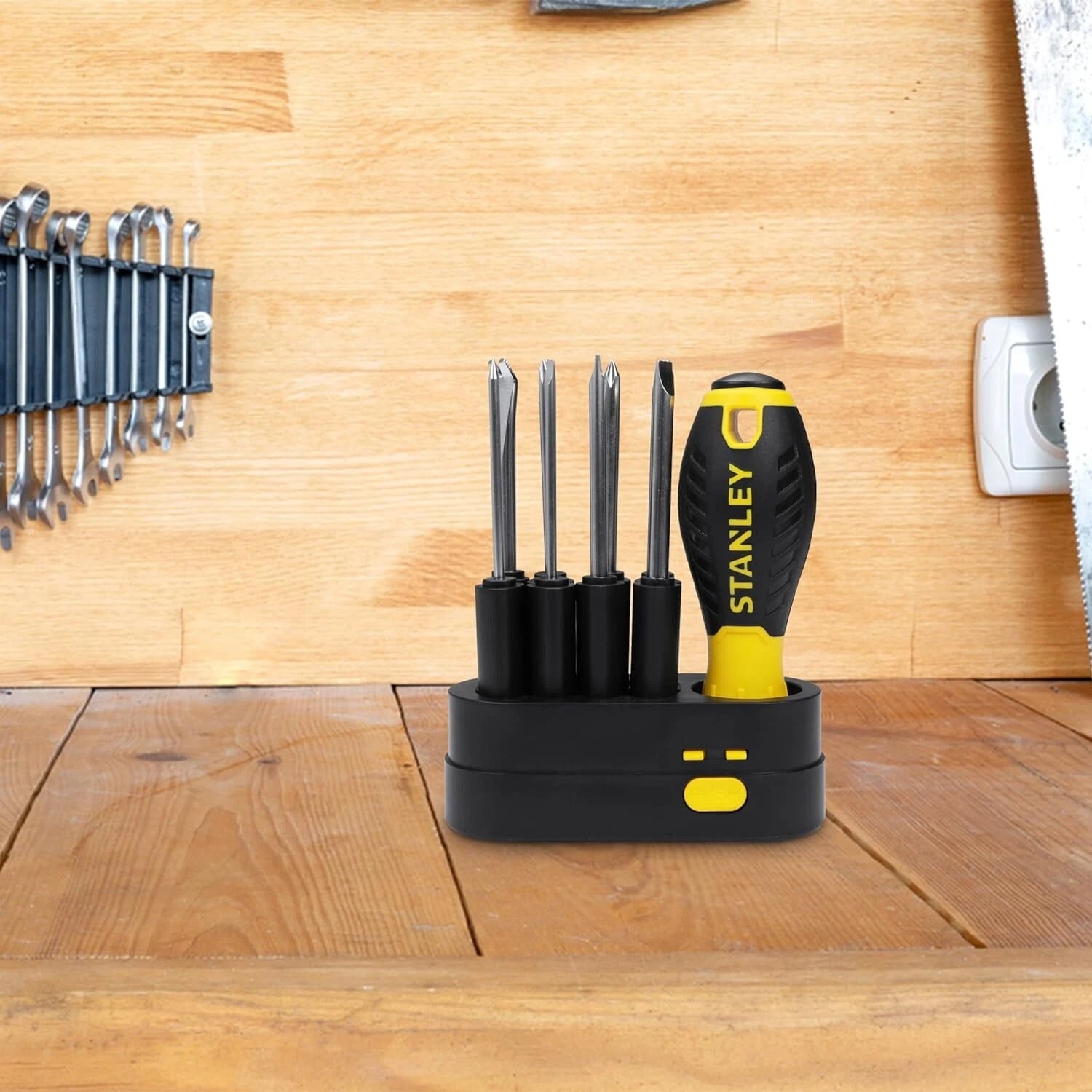 STANLEY 9-Way Screwdriver Set with Storage Case for Home, DIY, Professional
