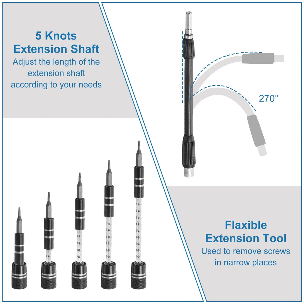 123 in 1 Magnetic Precision Screwdriver Set Electronics Repair Tools Kit, Red
