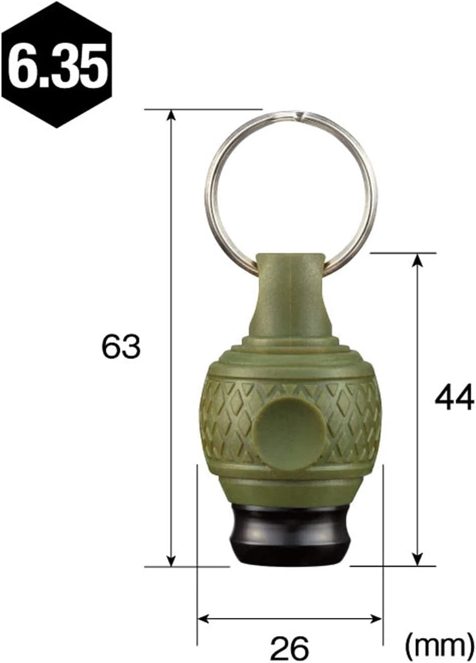 VESSEL BALL GRIP BIT HOLDER QB-22DG Dull Green Quick Catcher Hex JPN