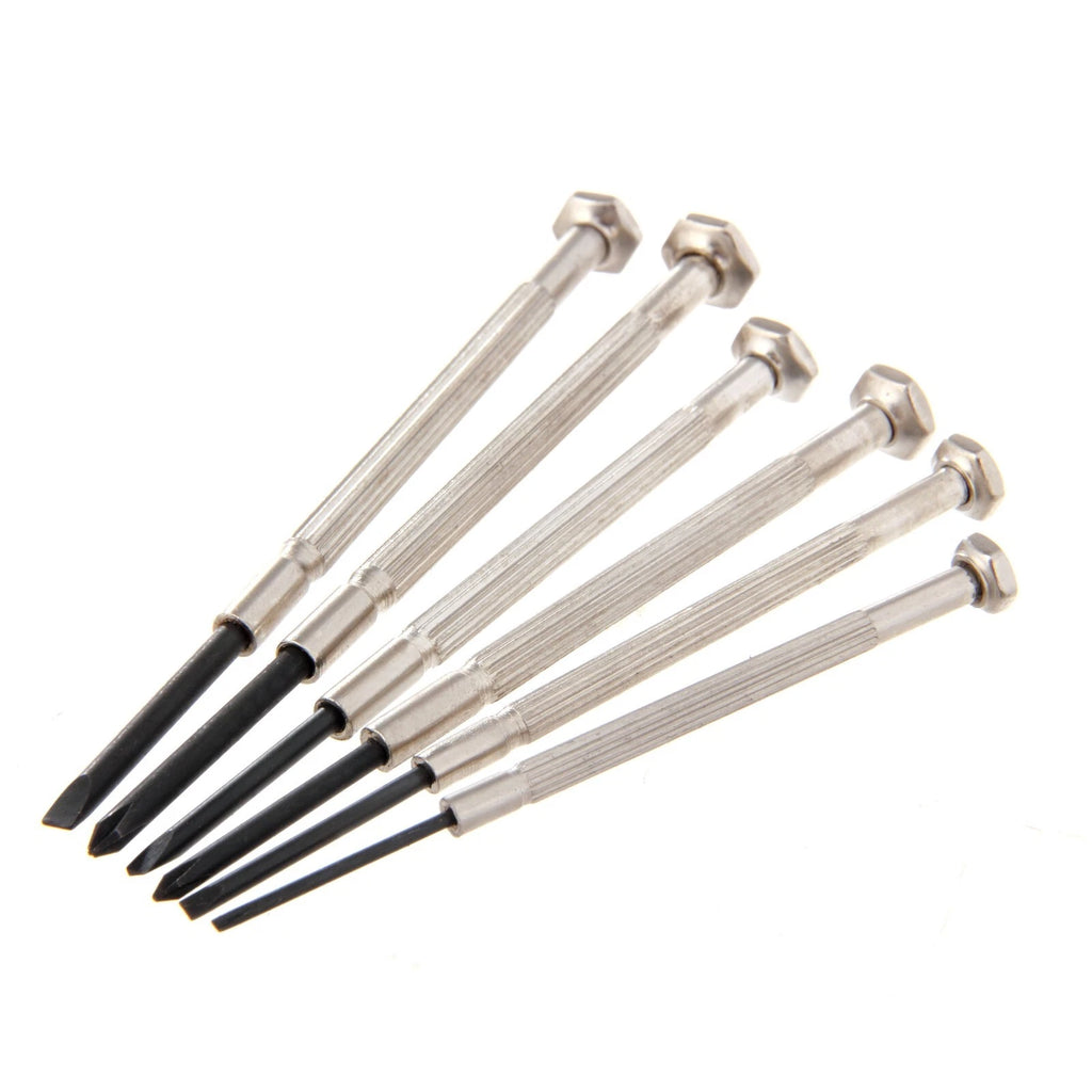 Hyper Tough 6 Piece Precision Philips and Slotted Screwdriver Set TS80037R, Stee