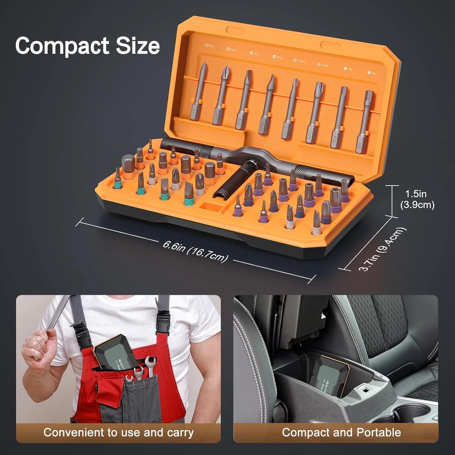 42 in 1 Magnetic Screwdriver Set, DIY Ratchet Screwdriver Set, Multi Bit Magneti