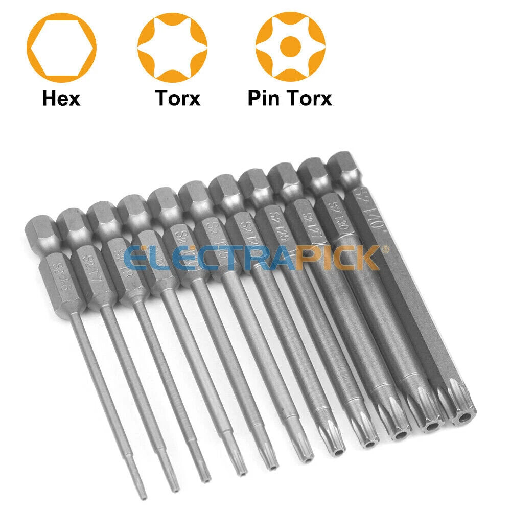 11PC Torx Bit Set Quick Change Connect Impact Driver Drill Security Tamper Proof