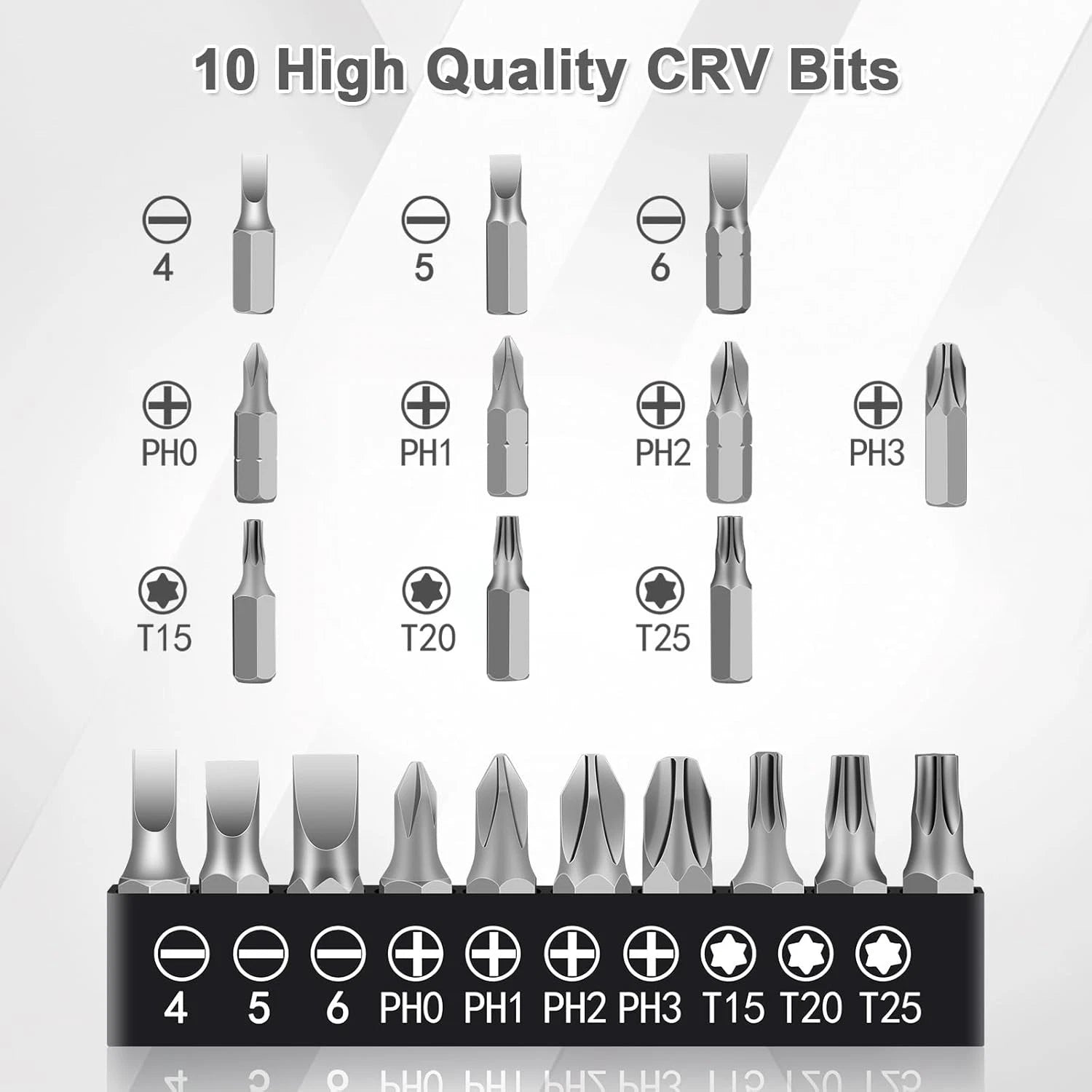 10-In-1 Angled Ratchet Screwdriver Set，90 Degree Right Angle, Black