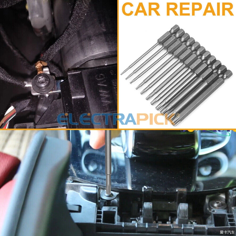 11PC Torx Bit Set Quick Change Connect Impact Driver Drill Security Tamper Proof