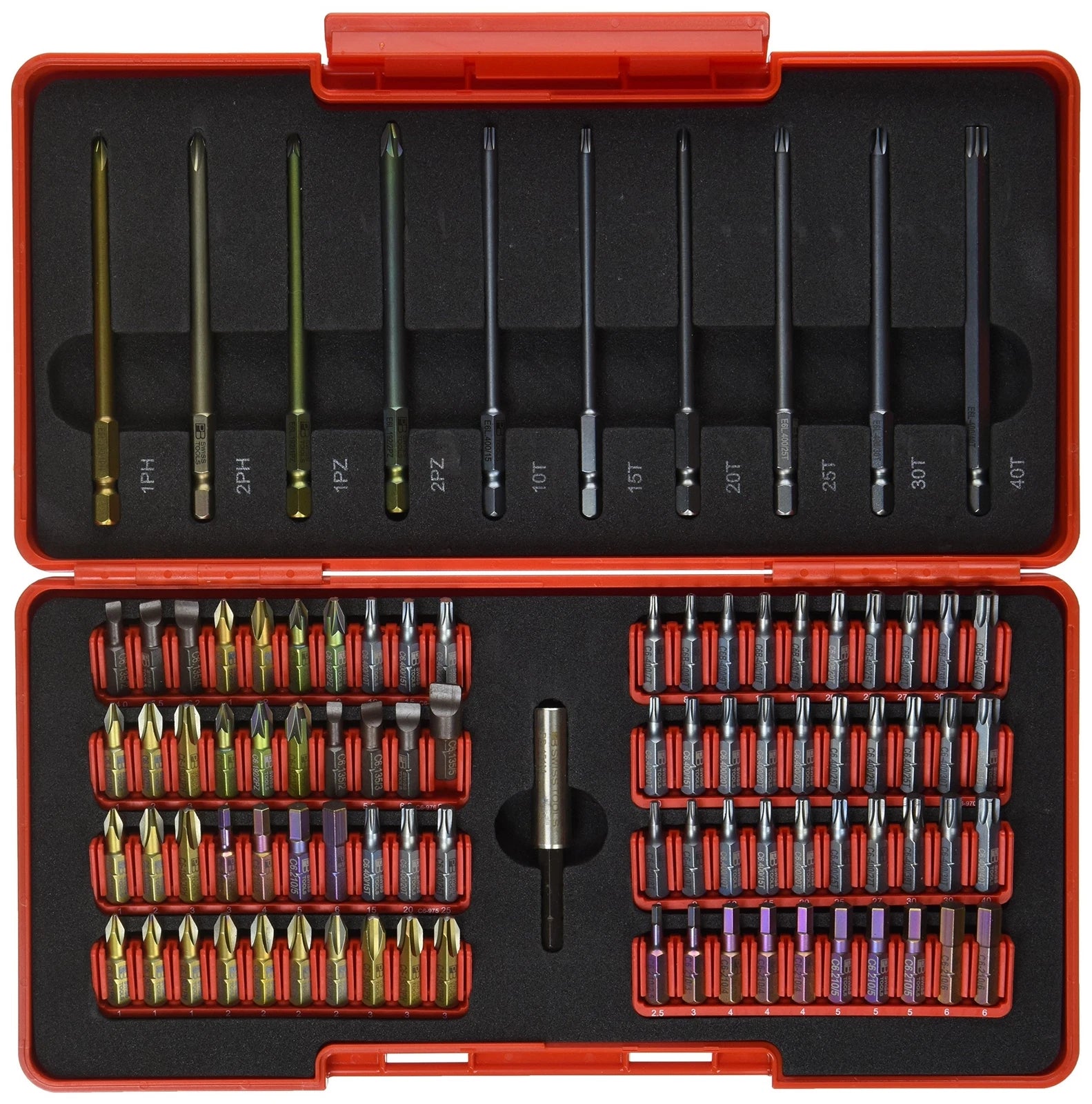 PB Swiss Tools PB C6-992 90 Bit set in box New Red Case