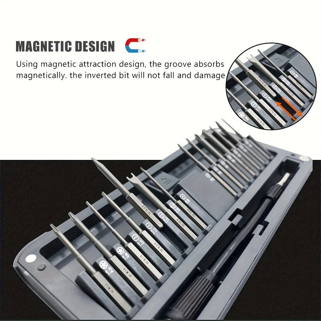 Precision Screwdriver Set 30in 1 Magnetic Repair Kit with 28 PCS 40mm Extra Long
