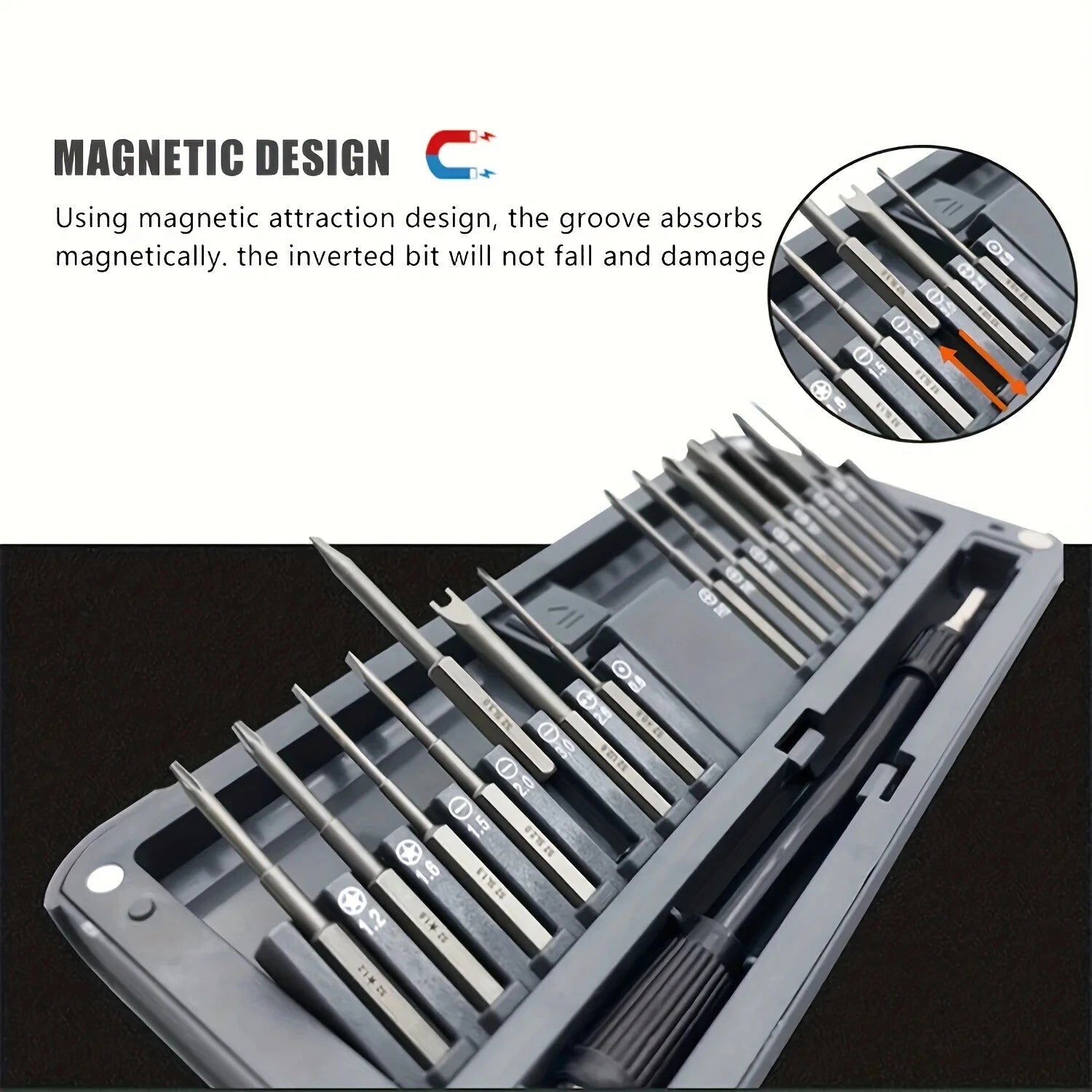 Precision Screwdriver Set 30in 1 Magnetic Repair Kit with 28 PCS 40mm Extra Long