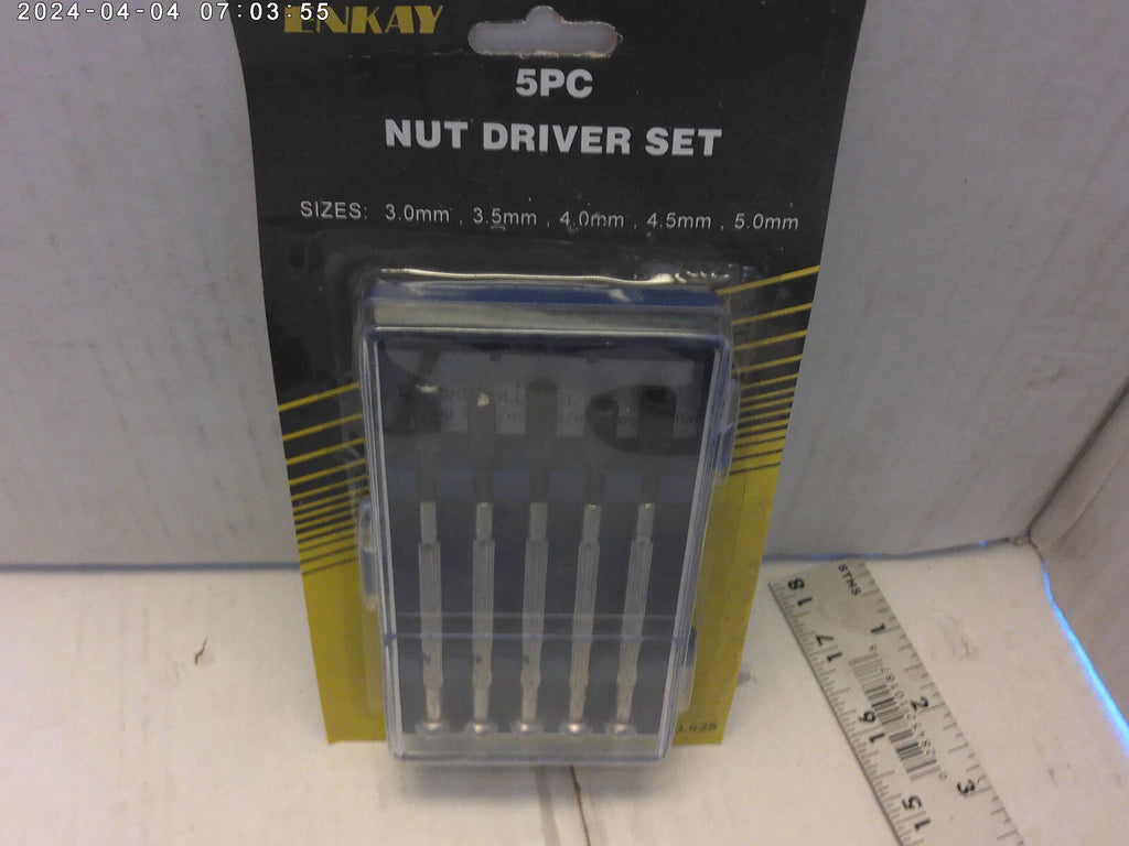 1990's vintage 5 pc mini nut driver set all metal NEW old stock (China)