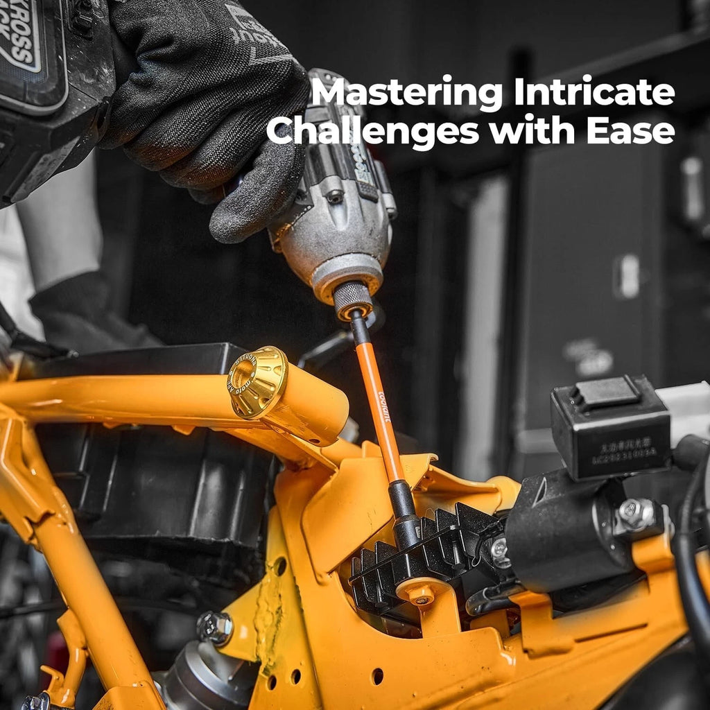 Toolant 21Pcs Extra Long Nut Driver Bit Set, Sae/Metric Magnetic Nut Driver Set