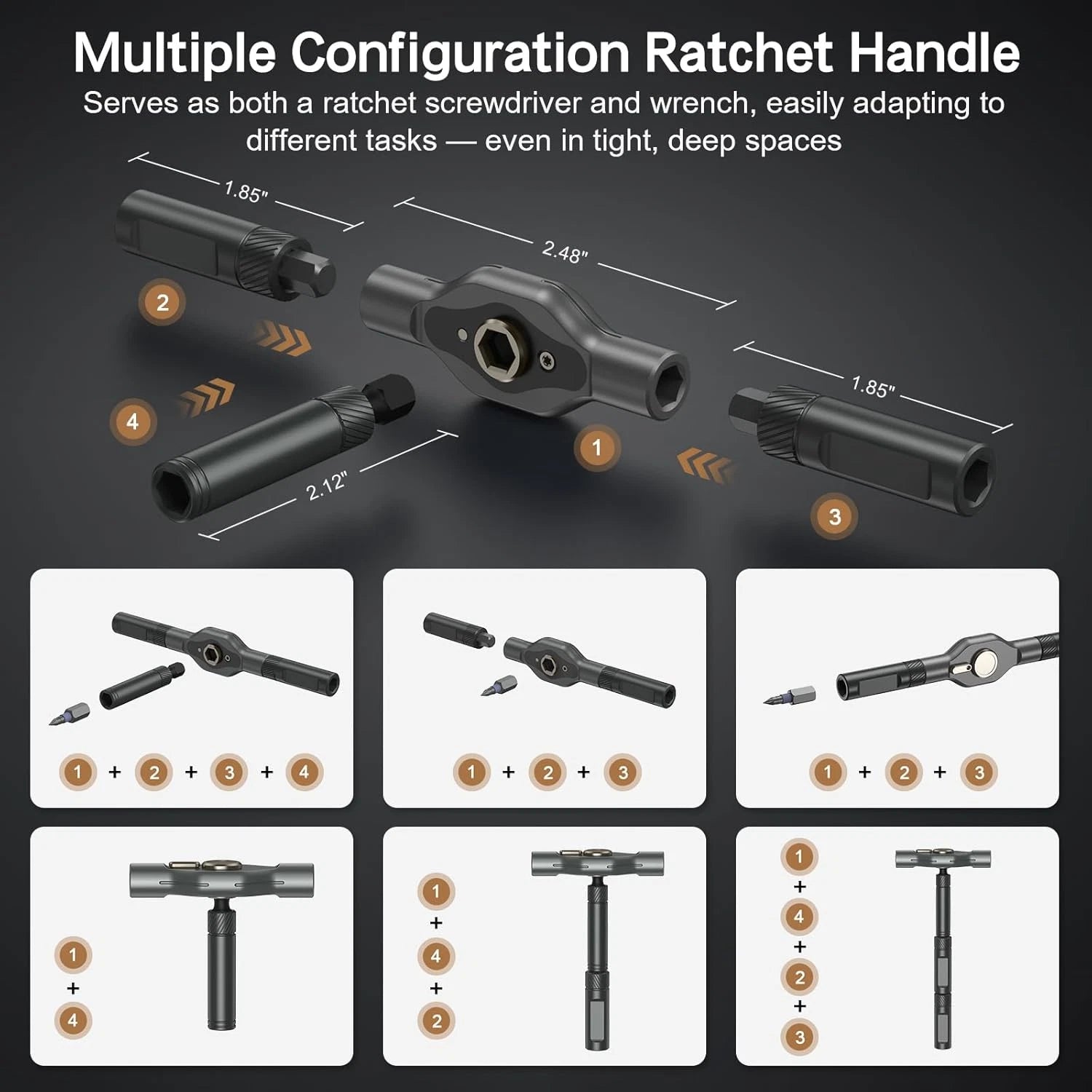 42 in 1 Magnetic Screwdriver Set, DIY Ratchet Screwdriver Set, Multi Bit Magneti