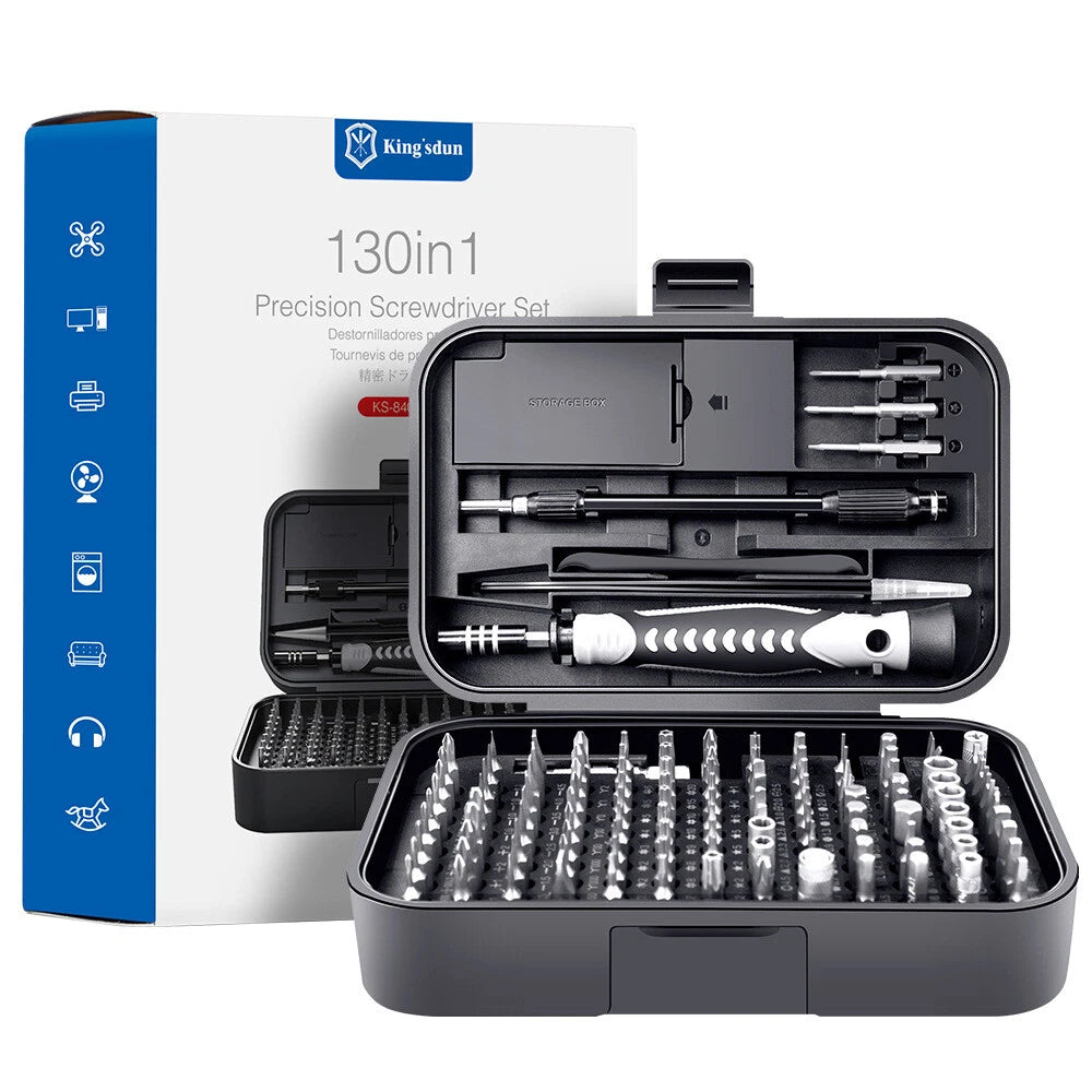 130 in 1 Precision Screwdriver Set PC Phone Laptop Electronics Repair Tool Kit
