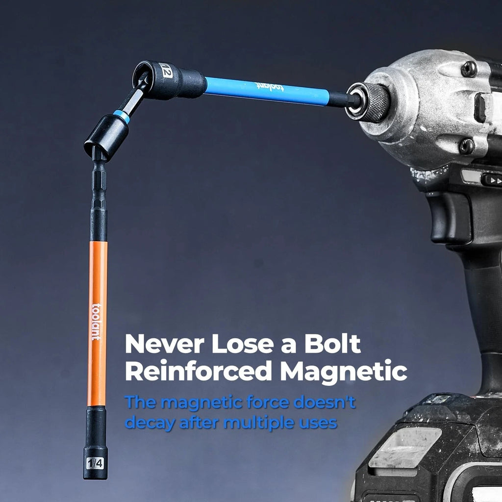 Toolant 21Pcs Extra Long Nut Driver Bit Set, Sae/Metric Magnetic Nut Driver Set