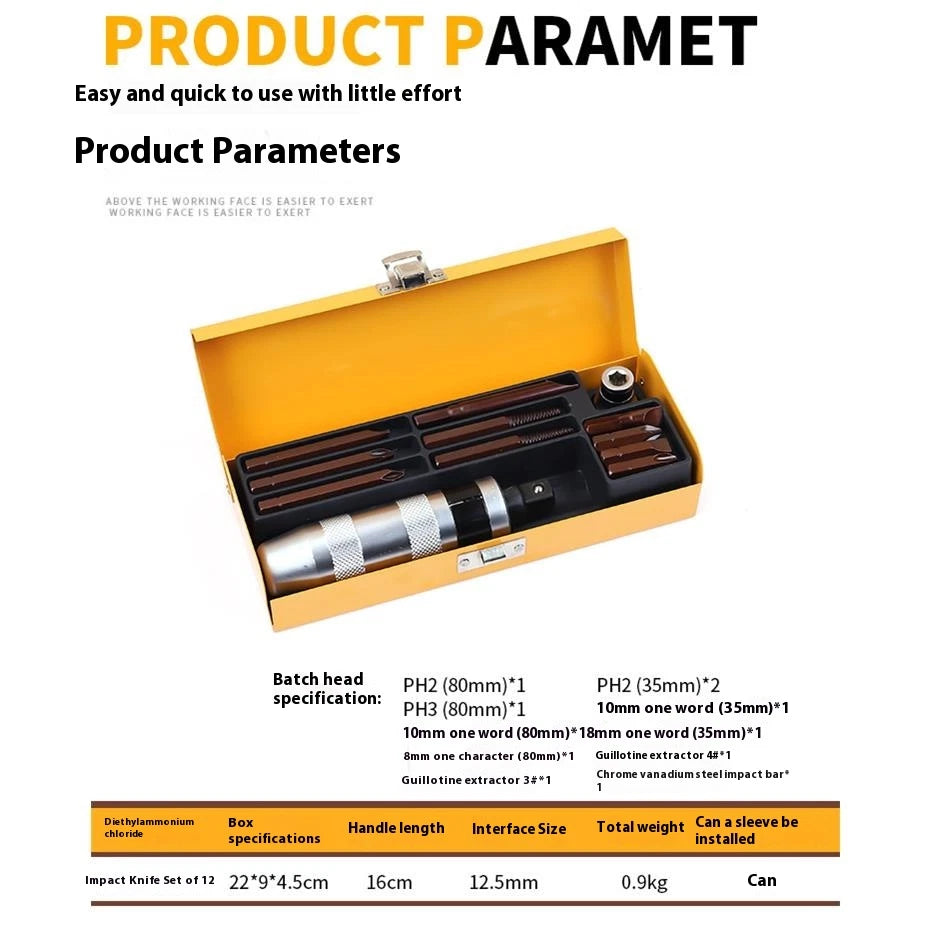 Impact Driver Screwdriver Hand Tools Portable For Loosening Bolts Remove