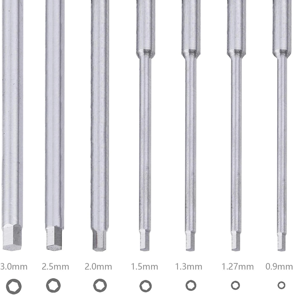 7Pcs Hex Screwdriver Set 0.9Mm 1.27Mm 1.3Mm 1.5Mm 2.0Mm 2.5Mm 3.0Mm Hex Driver