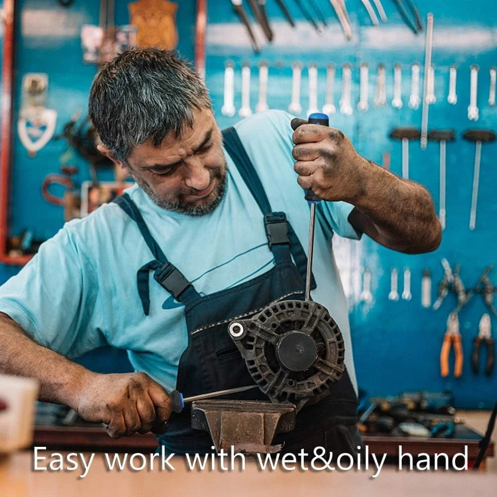 Magnetic Screwdrivers Set, 6 Pieces Slotted & Phillips Screwdriver with Blue