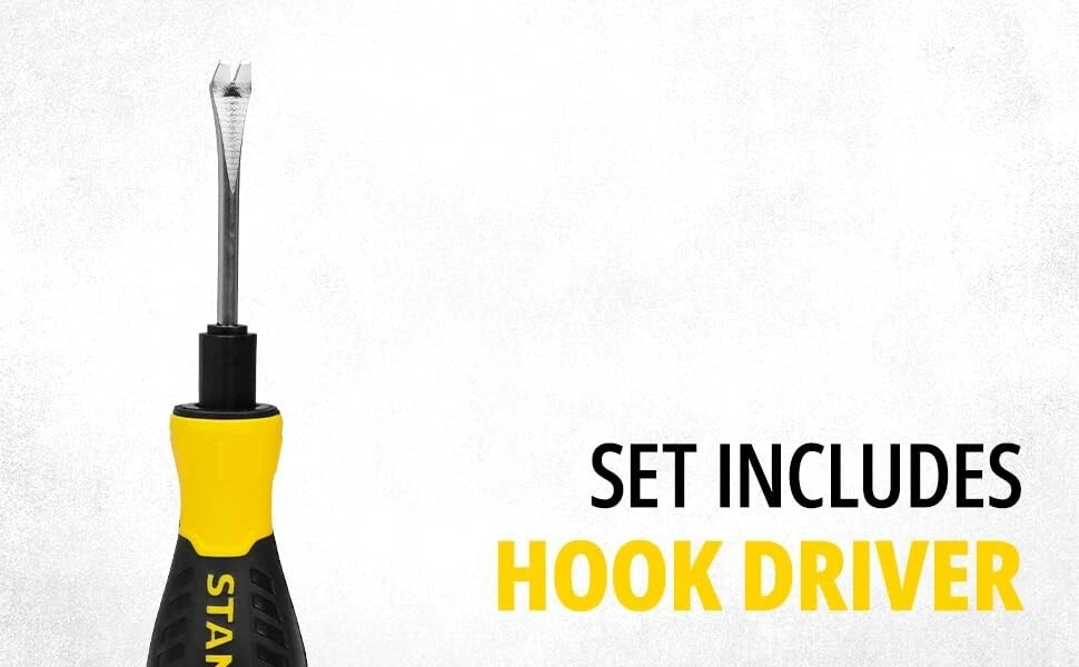 STANLEY 9-Way Screwdriver Set with Storage Case for Home, DIY, Professional